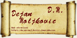 Dejan Moljković vizit kartica
